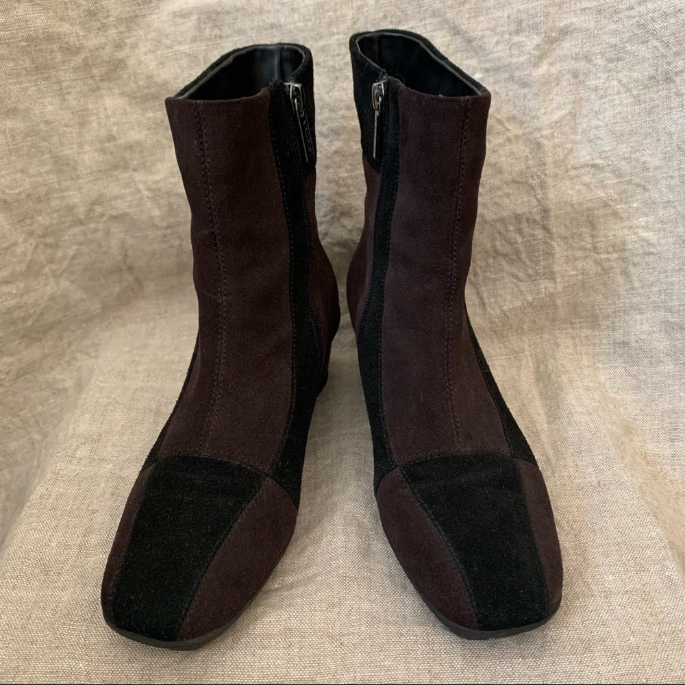 Valdini Phelia colorblock suede ankle boots